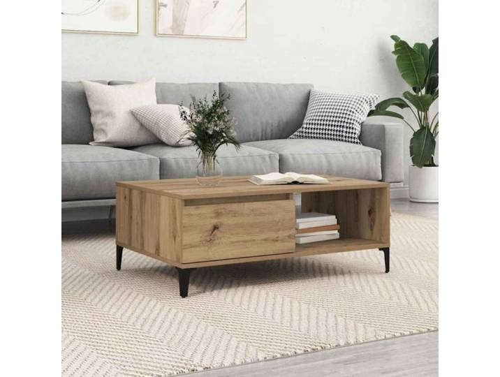 Table basse Vidaxl Table basse chêne artisanal 90 x 60 x 35 cm Bois d'ingénierie