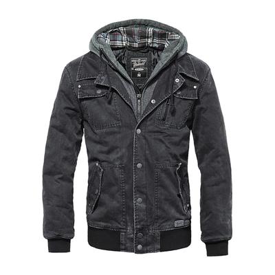 Outdoorjacke BRANDIT "Brandit Herren Dayton Winter Jacket", Herren, Gr. S, schwarz, 100% Baumwolle, mehrfarbig, normal, amerikanischer Ausschnitt, Jacken Outdoorjacke