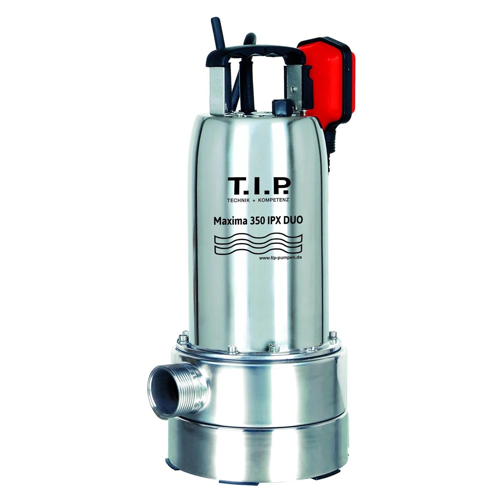 T.I.P. Tauchpumpe MAXIMA 350 I PX DUO, Edelstahl (Klarwasserpumpe, Schmutzwasserpumpe) (30274)