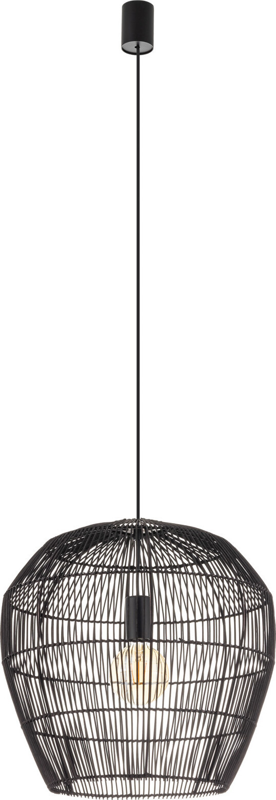 Lyora Rotan hanglamp Haiti S zwart Ø 43 cm