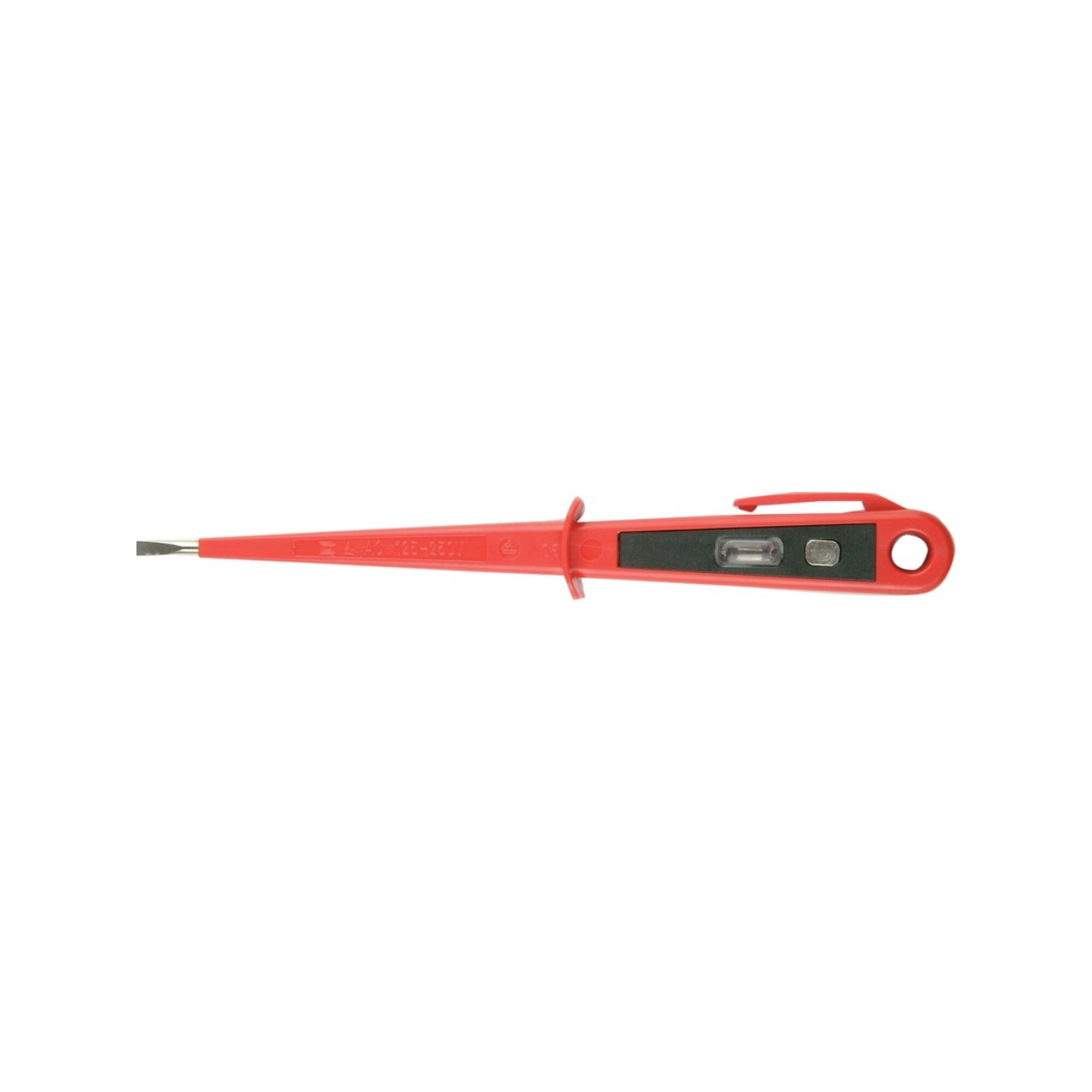 H+H Werkzeug Phasenprüfer VDE rot einpolig 3,5x0,6x100mm (45800)