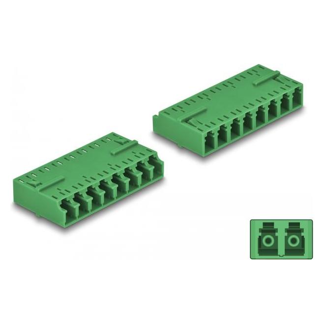 Delock LWL Kupplung HD LC Octuplex Buchse zu LC Octuplex Buchse grün (87929)