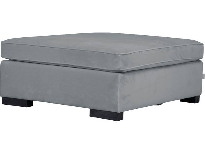 Polsterhocker, 100% Polyester, Grau, 90×48×100 cm, Gepolstert, Klassisch, Home-affaire