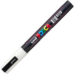 Posca Acrylstifte PC-3M, Pigmentmarker, weiß, Rundspitze 0,9 - 1,3mm
