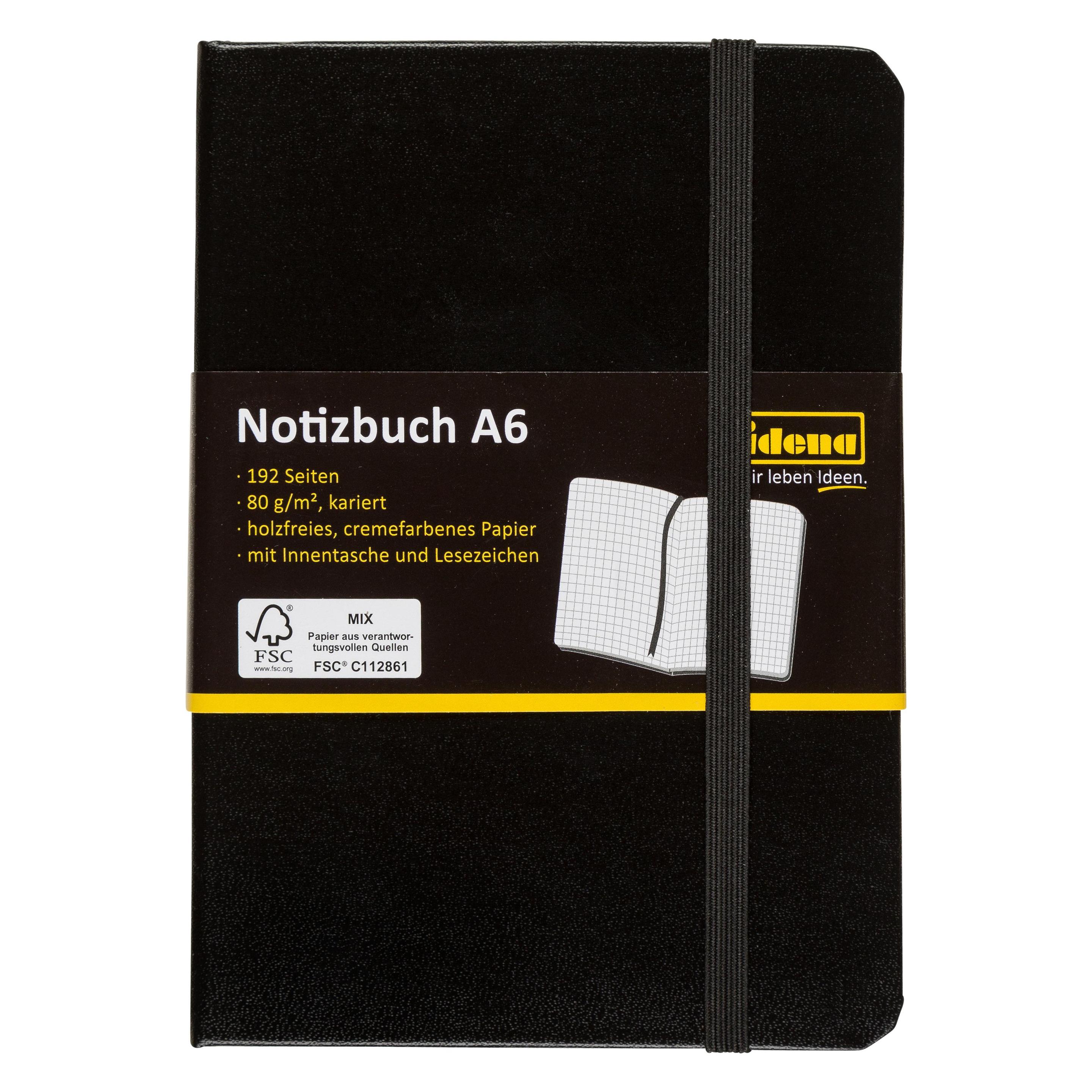 Idena Notizbuch A6 (A6, Kariert, Harter Einband) (22658040)