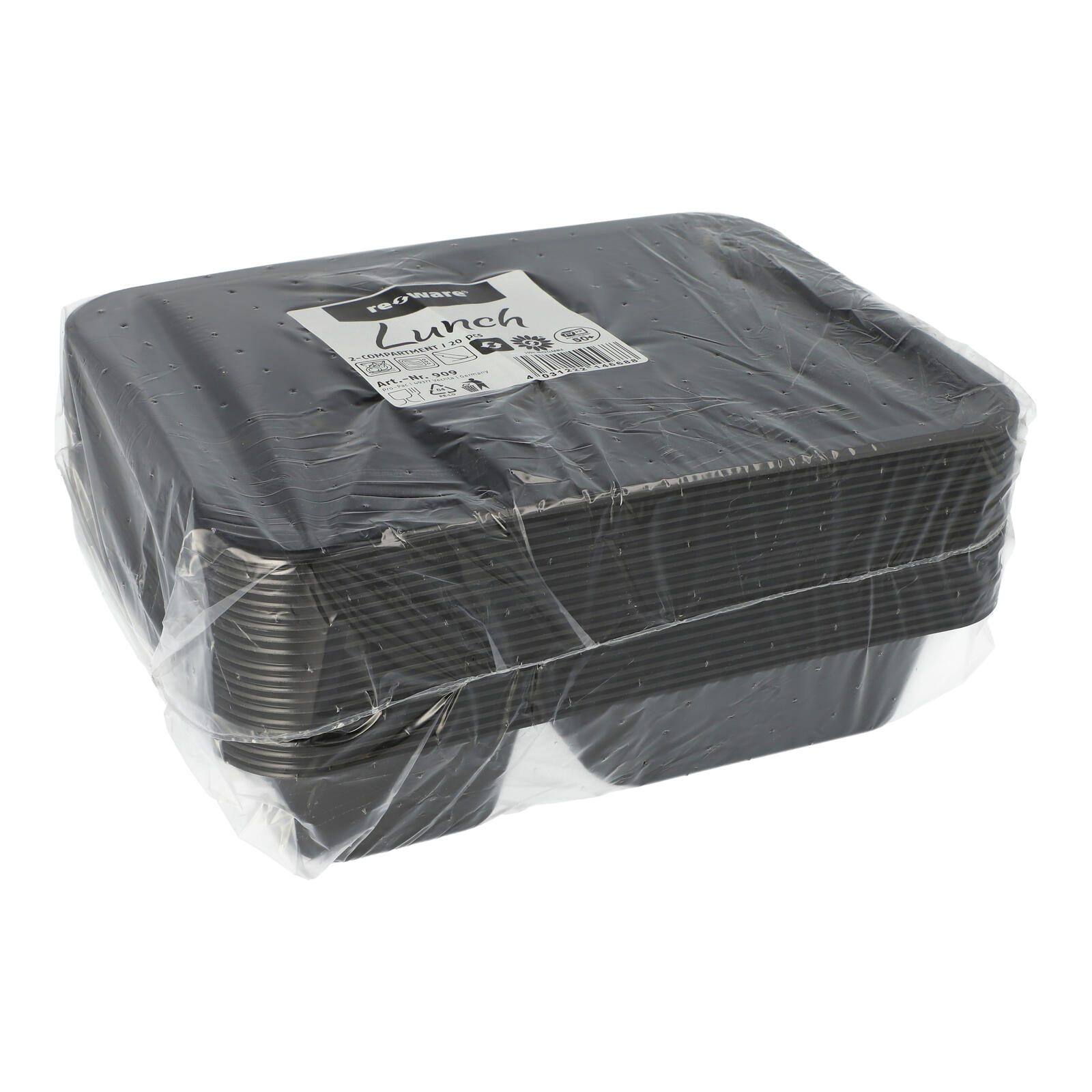 PROPAC PAPSTAR Mehrweg-Menüschalen schwarz 96553