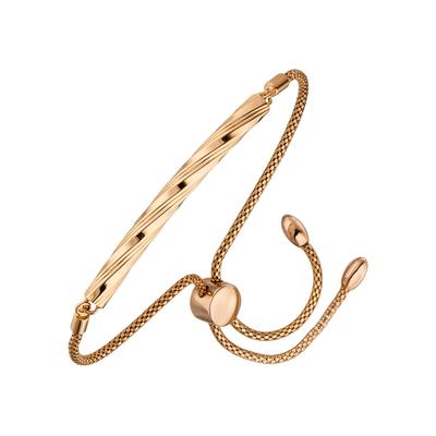 Armband JOBO, rosa (roségoldfarben), Armbänder, Damen, 23cm, Silber 925 (Sterlingsilber), Armband, 925 Silber roségold vergoldet 23 cm