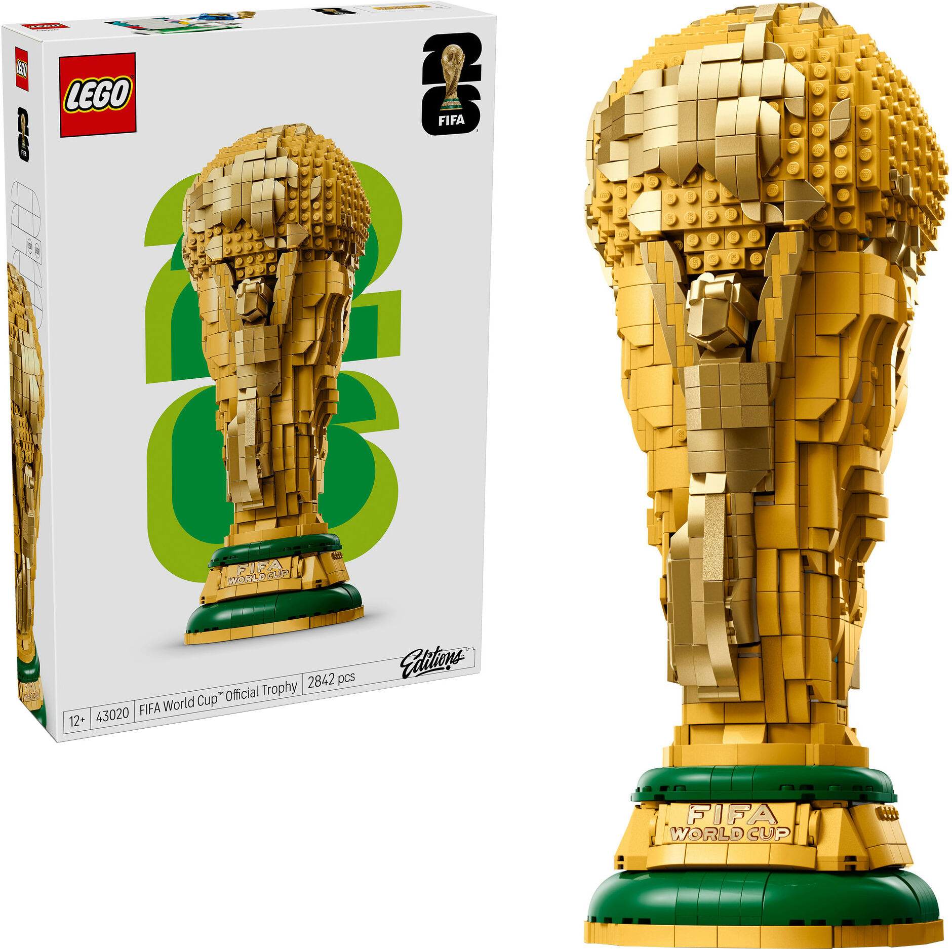 Konstruktionsspielsteine LEGO "Offizieller Pokal der FIFA Fußball-Weltmeisterschaft (43020)", gold (bunt), Spielbausteine, Kinder, Kunststoff, Konstruktionsspielsteine, LEGO Editions Football, Topseller