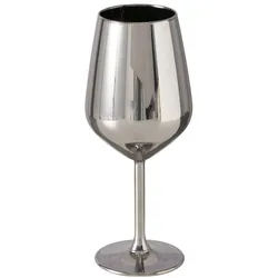 Boltze Weinglas Adora metallic, 22 cm, Ø 9 cm, 490 ml, Silber