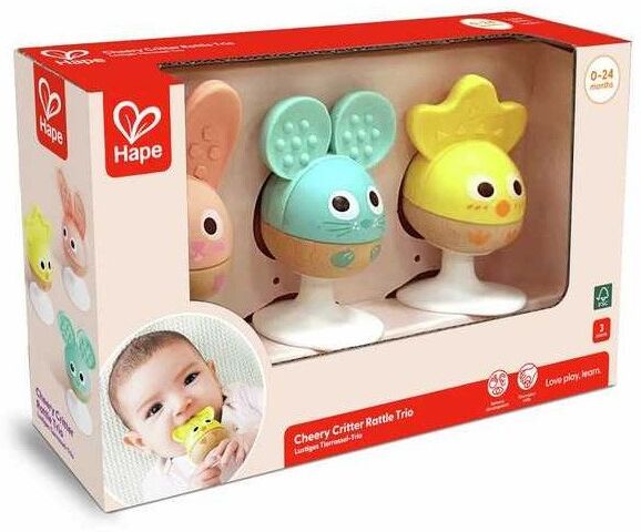 3 hochets à ventouse Animaux - Hape