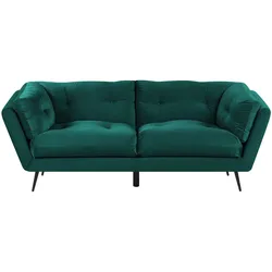 3-SITZER-SOFA Samtstoff Smaragdgrün Lenvik