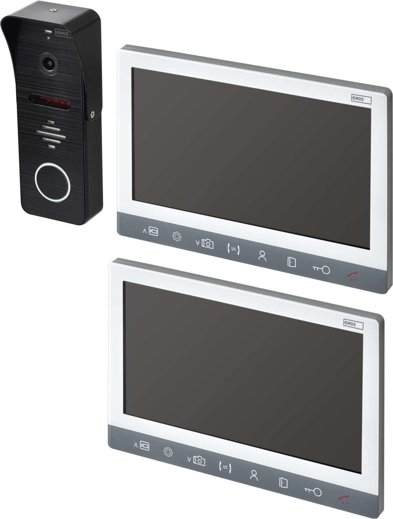 EMOS Video-Türsprechanlagen-Set EM-10AHD mit 2 Monitoren, H3010.3