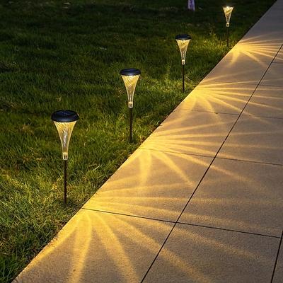 Solarbetriebene, wasserdichte Trompetenblumen-Gartenleuchte (IP65), warmweiß RGB, für Garten, Hof, Wege, Rasen, Landwirtschaft und Landschaftsgestaltung. Auch als dekorative Akzentleuchte oder