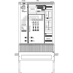 Hager ZAW132MW8 Wandler- und Messschrank, universN, bis 250 A, TN-S/TN-C Netz, Stw. München