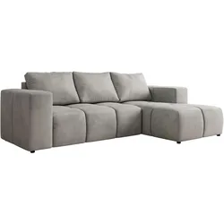 ECKSOFA MONIVA Hellgrau Velvet - Rechts