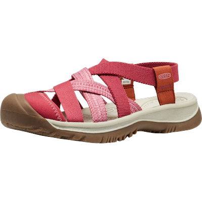 Sandale KEEN "WHISPER LATTICE", Damen, Gr. 41, rosa (garnet, burnt brick), Textil, Schuhe Sandale, waschbar und stoßdämpfend
