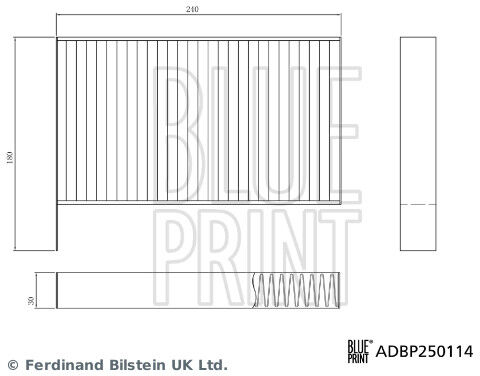 Blue Print Filter, Innenraumluft Adbp250114 Für Nio