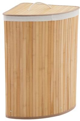 Garvee Bamboo Laundry Hamper Large 58L with Removable 3-Section Liner, Foldable Storage Basket with Lid and Handles