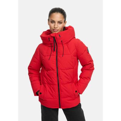 Winterjacke MARIKOO "Kuscheltatze", Damen, Gr. S, rot (salsa rot), Obermaterial: 100% Polyester. Futter: 100% Polyester. Wattierung: 100% Polyester. Ärmelfutter: 100% Polyester, Jacken Winterjacke, mit wärmendem Innenfutter und extra hohem Kragen