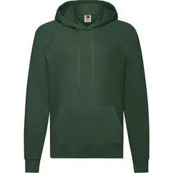 Fruit of the Loom LIGHTWEIGHT HOODED SWEAT - Leichtes Herren Sweatshirt, unbrushed, flaschengrün, M