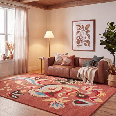SAFAVIEH Handmade Blossom Rust Wool Rug