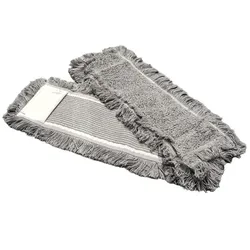 Wischmop aus Baumwolle Mopptex getuftet 50 cm grau Baumwollmop, innen Schlinge außen Franse