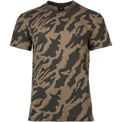 G-STAR Herren T-Shirt - Camouflage, Island Camo, Rundhals, Baumwolle Schwarz/Grün / M