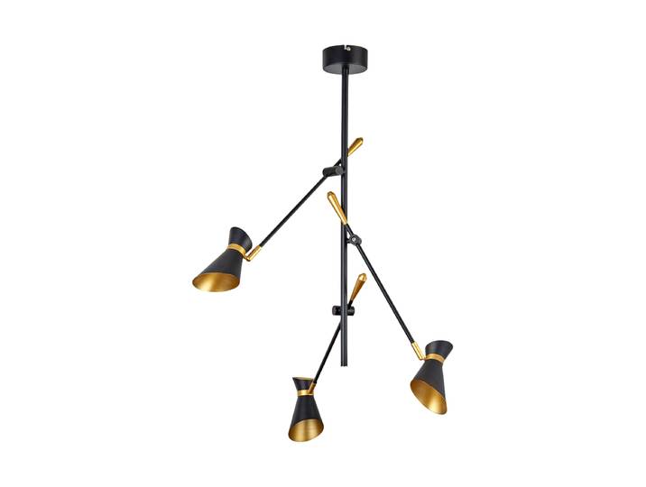 Design Deckenlampe Dablo mit Spots Schwarz, Gold Searchlight