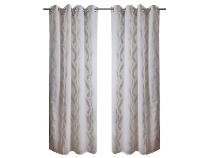 Gardine BRUNO BANANI Lynn Gr. 2, beige (sand), B:140cm H:175cm, Scherli, Polyester, Gardinen, Gardine, schöner Schal, Scherli, zeitlos und modern