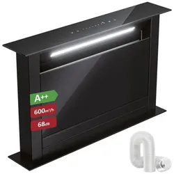 Levivo Downdraft Dunstabzugshaube 60 cm 600 m3/h schwarz