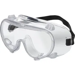 Schutzbrille, transparent, belüftet / PVC für leichte mechanische Stöße