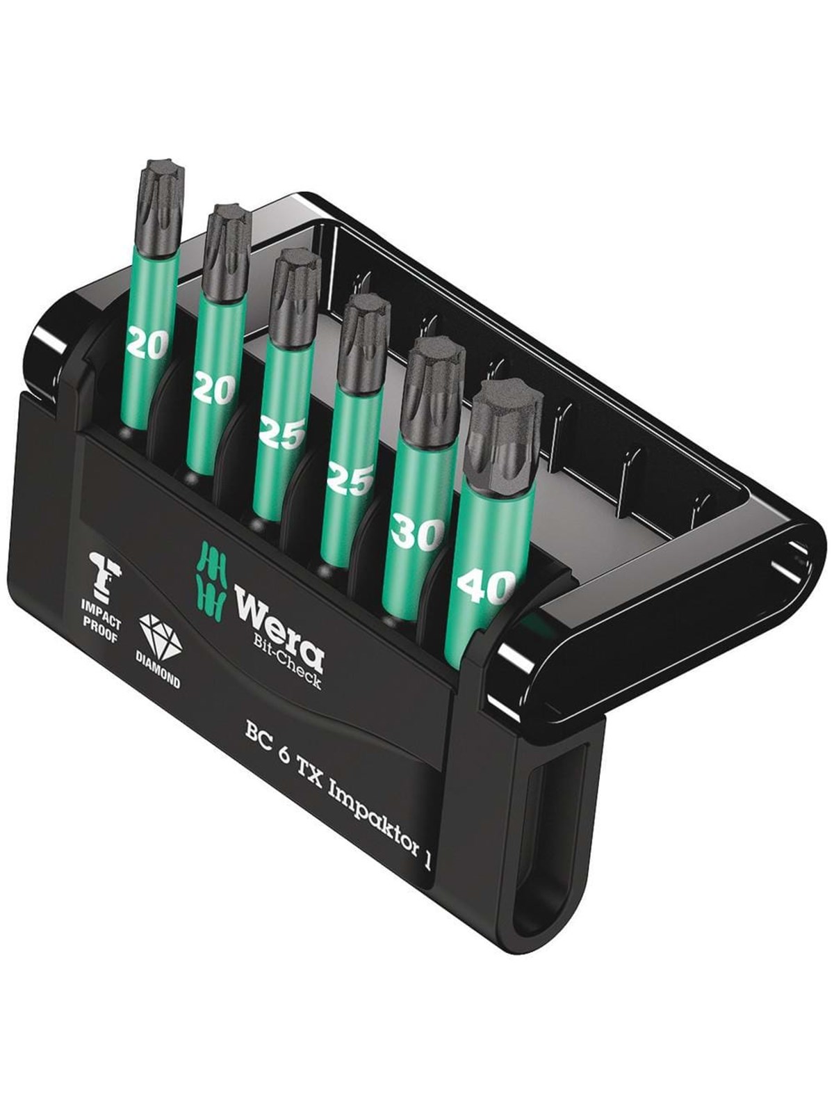 Wera Bit-Sortiment, Bit-Check 6 TX Impaktor 1, 6-teilig