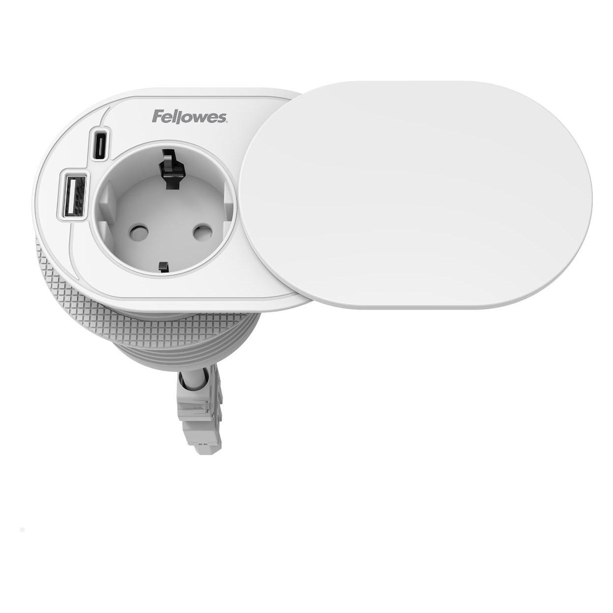 Fellowes Slide Power-Spot Einbausteckdose mit USB A/ C Charger 30W (100136866),... (70628514)