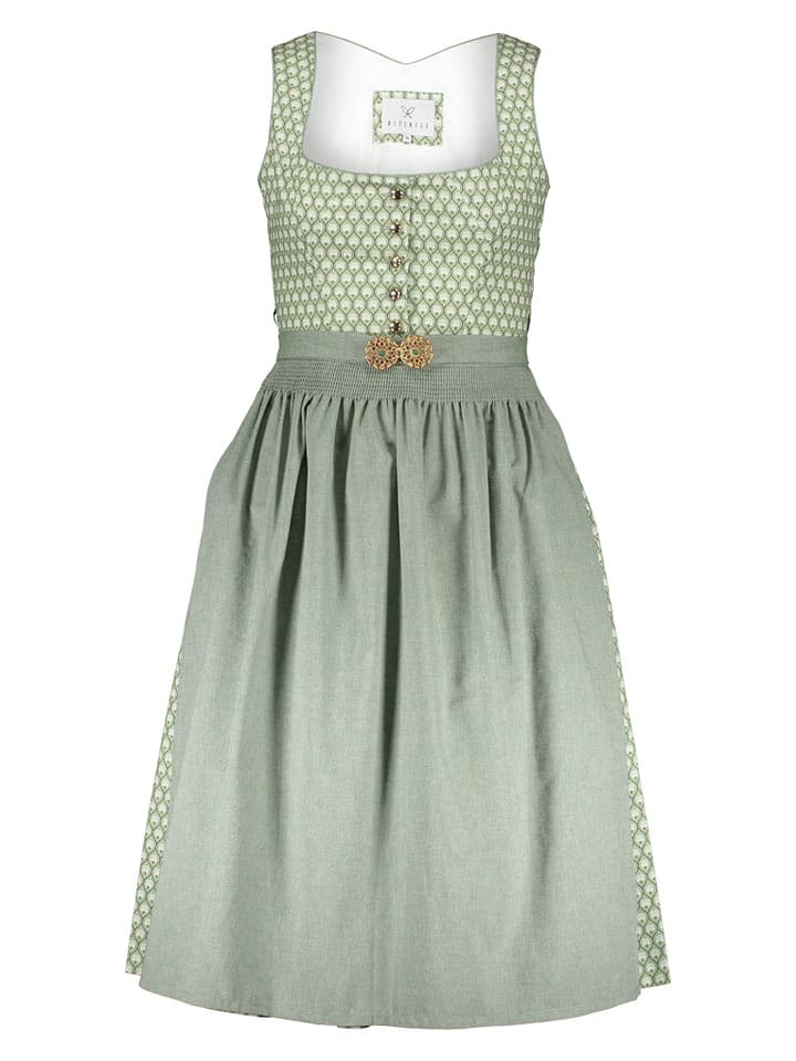 Alpenfee Dirndl "Polly" in Grün - 46