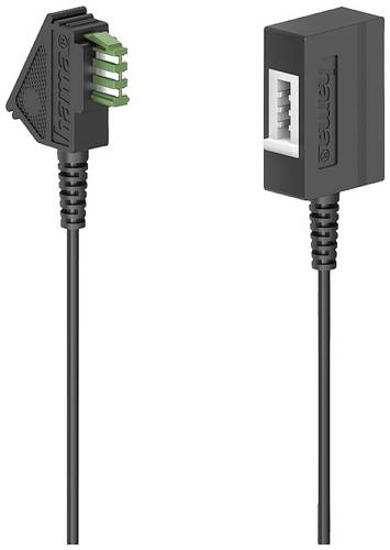 Hama Telefon (analog) Anschlusskabel [1x TAE-U-Stecker - 1x TAE-U-Buchse] 6 m Schwarz