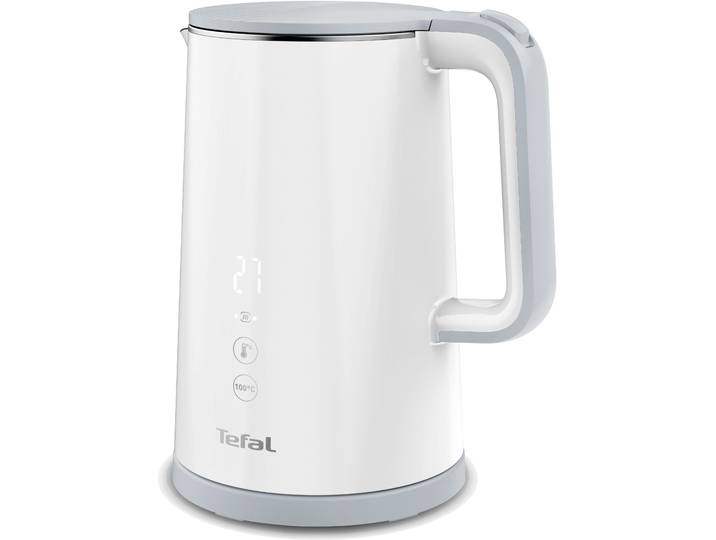 TEFAL Wasserkocher KO6931 , weiß (schneeweiß), B:15,4cm H:23,5cm T:20,8cm, Wasserkocher, 5 Temperaturstufen; Warmhaltefunktion; 360 drehbar; Live-Temperatur, Wasserkocher