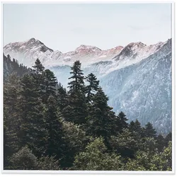 Wonderwall Air Art Smart Infrarotheizung 60x60cm 350W Wandinstallation App-Steuerung Berge