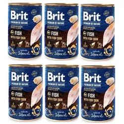 Brit Premium von Natur Fisch mit Fischhaut 6x400g