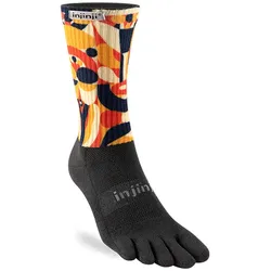 Injinji Unisex Trail Midweight Crew Artist Designed orange