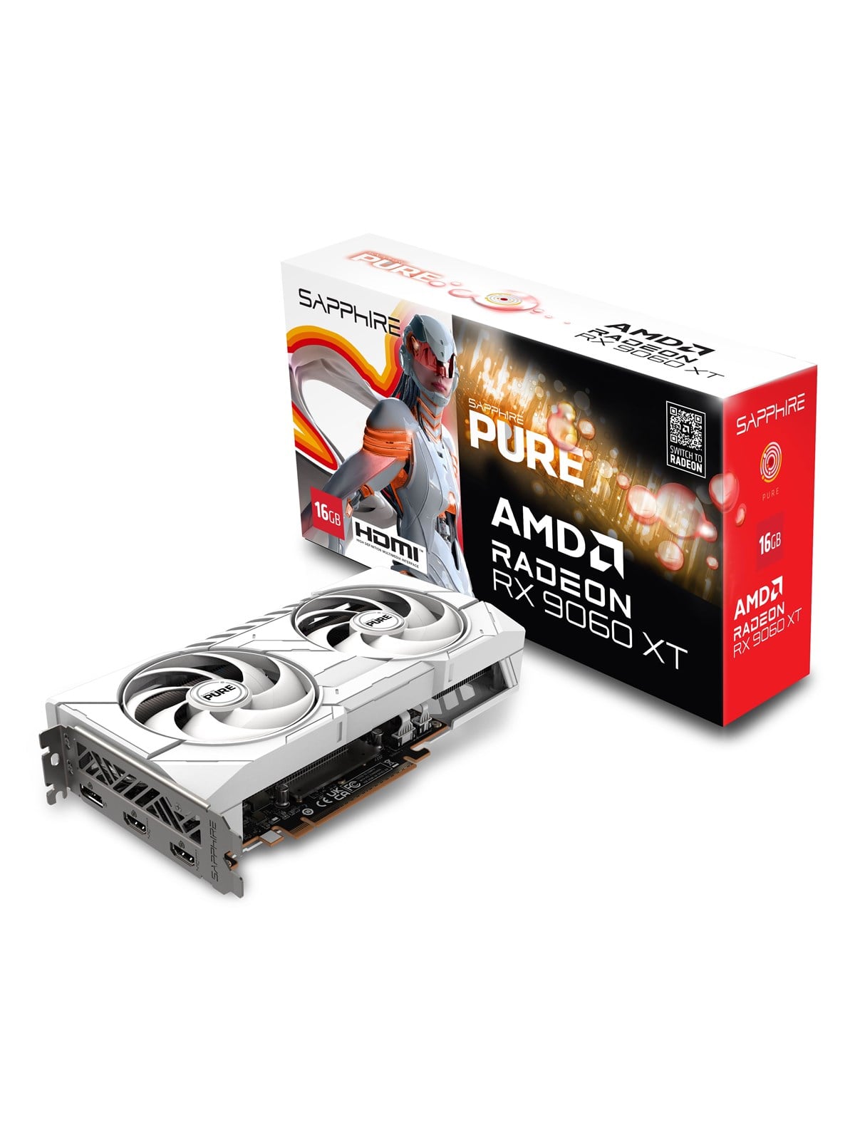 Sapphire Radeon RX 9060 XT Pure OC - 16GB GDDR6 RAM - Grafikkarte