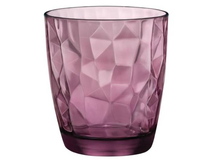 Bormioli Rocco Diamond glazenset 1 stuk (kleur rock, paars, drinkglazen 305 ml, vaatwasmachinebestendig, waterglas, voor cocktails/water)