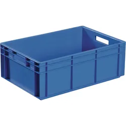 Transportbehälter L400xB300xH120mm blau PP Muschelgr.Seitenwände geschl.TECWERK
