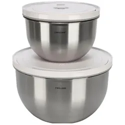 Zwilling Fresh & Save Bowls Vakuum Starter Set, Vorratsbehälter, Silber, Weiss