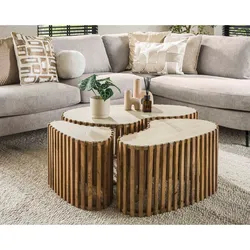 designline »Nuovo« Couchtisch 3er-Set organisch