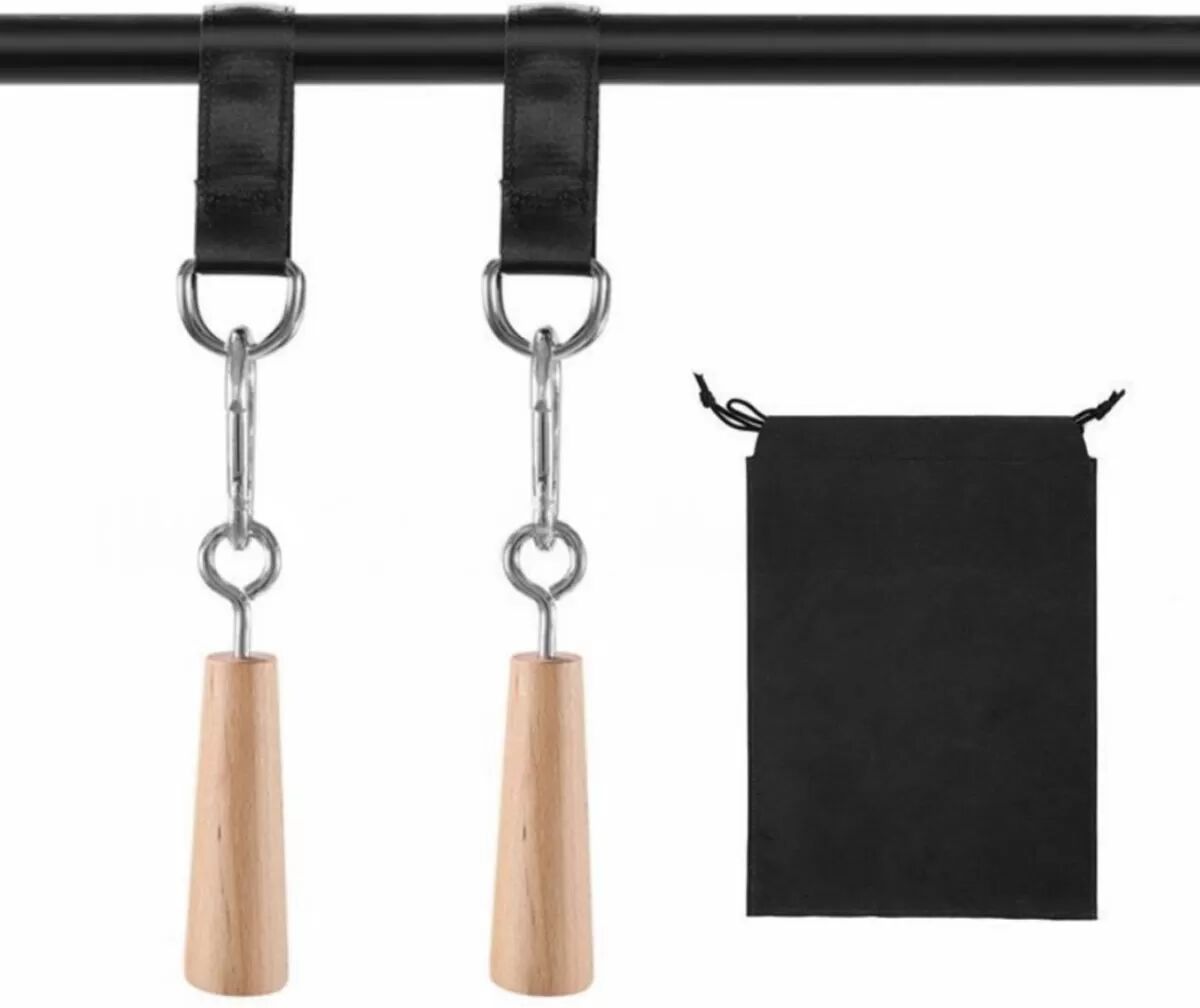 INF Entraîneur de force de préhension pour tractions - Version cône effilé en bois (Sac de rangement inclus)