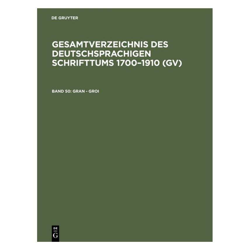 De Gruyter Gesamtverzeichnis des deutschsprachigen (Deutsch, Hardcover, Hilmar Schmuck, Peter Geils, Willi Gorzny) (67771157)