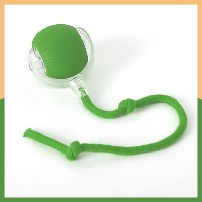 Uplift Essentials Smart Automatic Rolling Tail Ball Cat Toy green