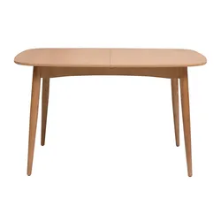 Rechteckiger ausziehbarer Esstisch aus hellem Eichenholz L130-160 cm HELMA
