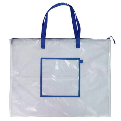 Portable Art Portfolio Bag Large Capacity Poster Storage Bag & Beach Tote blue