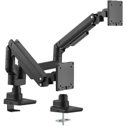Equip 17"-35" Schwerlast-Doppelmonitor-Schreibtischhalterung, Schwarz